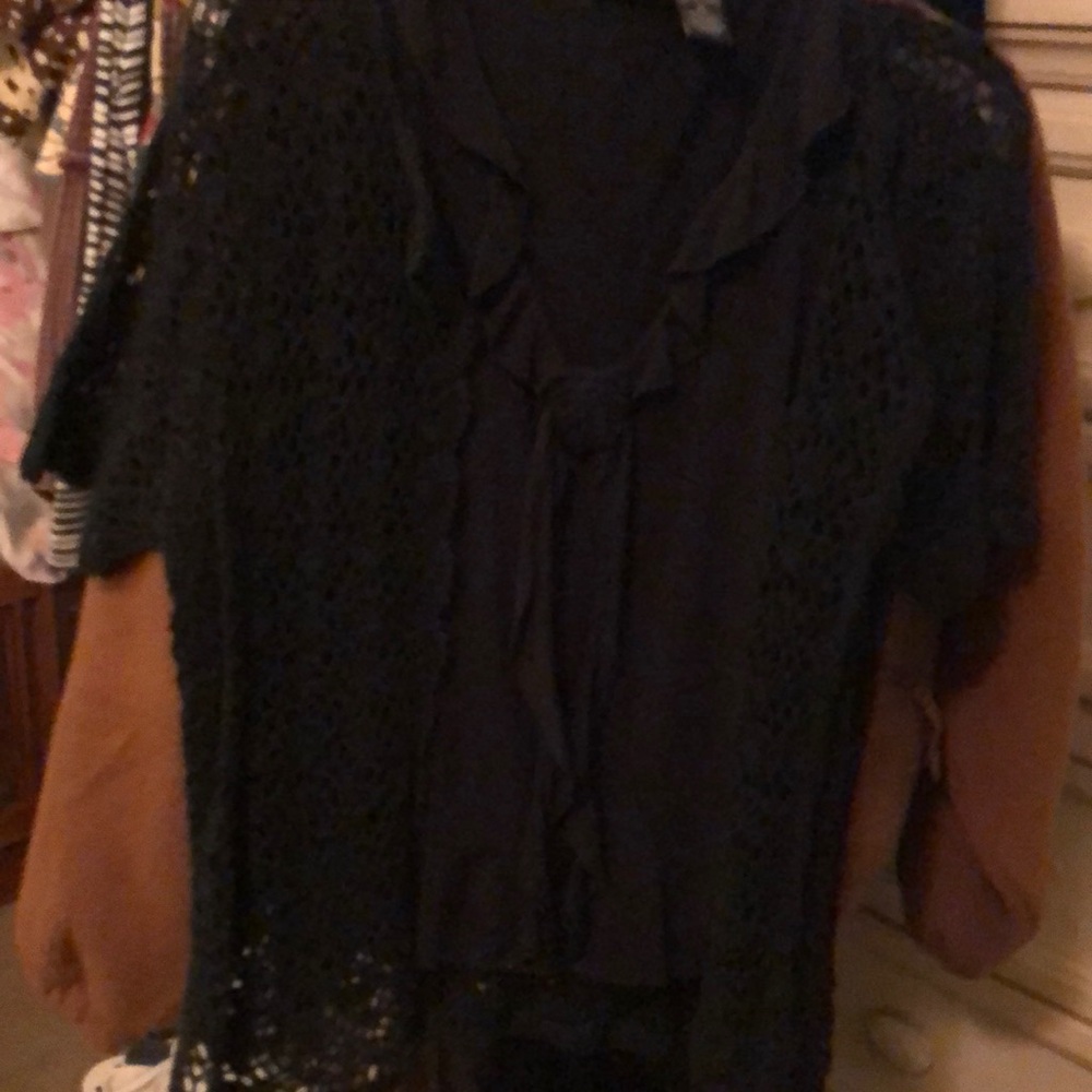 2 piece black layered tops